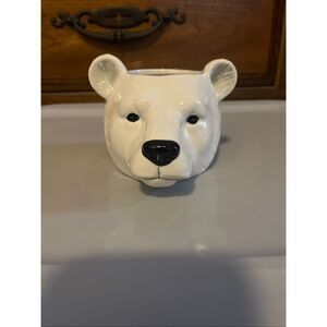 Abbott Polar Bear Sculpted Head Oversized Ceramic Mug Coffee Cup